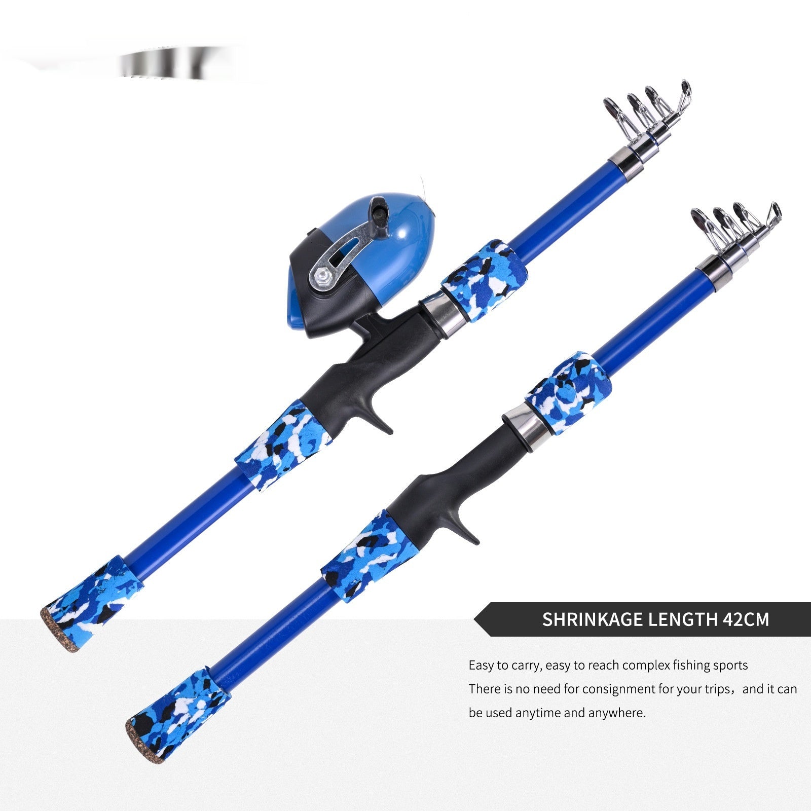 Gun-type Short-section Telescopic Lure Fishing Rod Children's Fishing Rod Fishing Gear