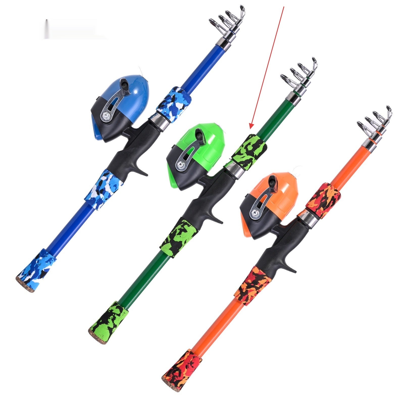 Gun-type Short-section Telescopic Lure Fishing Rod Children's Fishing Rod Fishing Gear