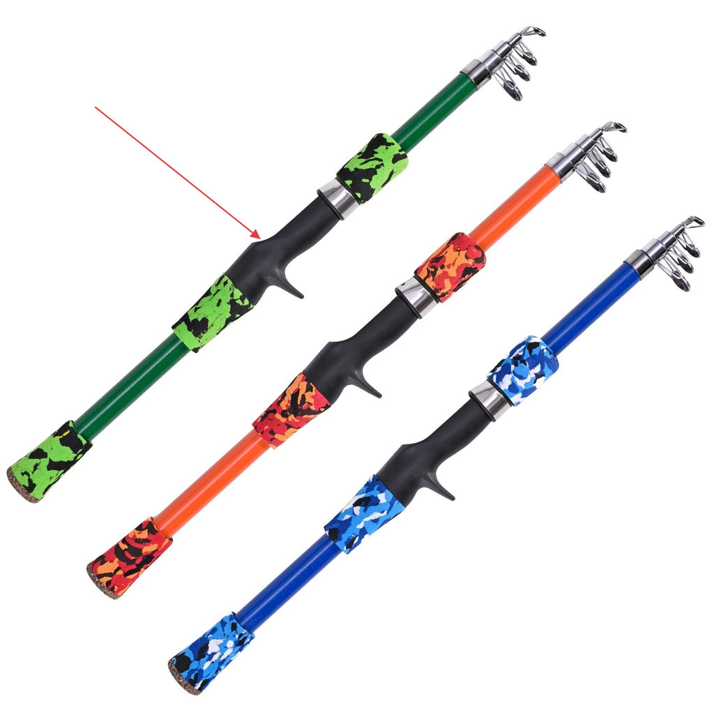 Gun-type Short-section Telescopic Lure Fishing Rod Children's Fishing Rod Fishing Gear