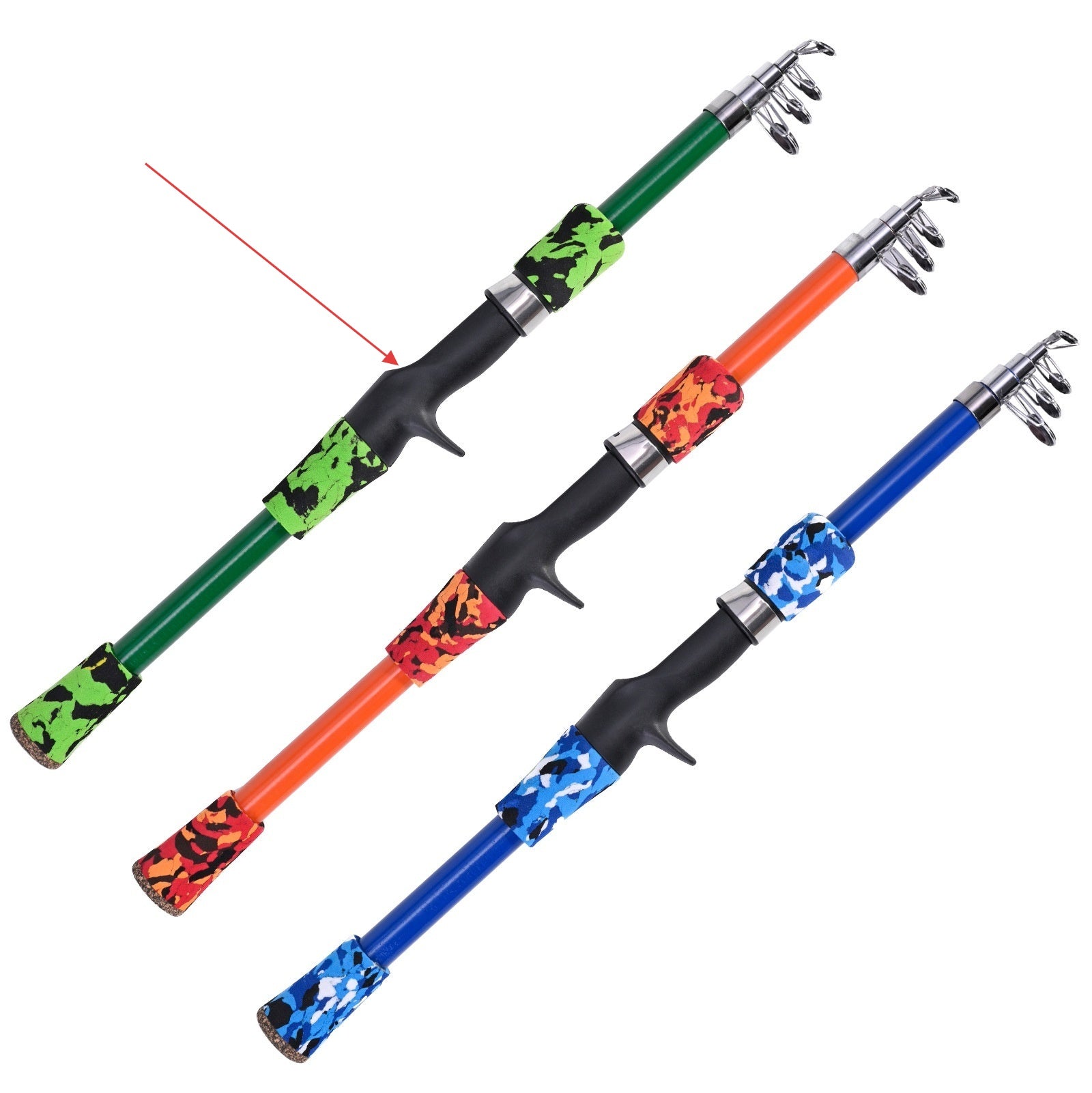 Gun-type Short-section Telescopic Lure Fishing Rod Children's Fishing Rod Fishing Gear